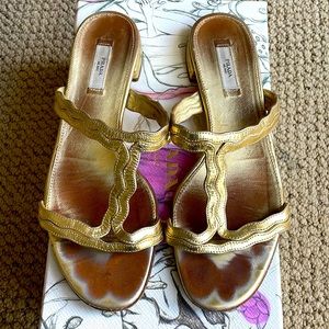 Gold Prada slide